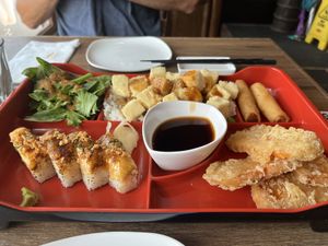 Tofu teriyaki plate  at Vegan Shoku in Vancouver