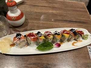 Rainbow roll  at Vegan Shoku in Vancouver