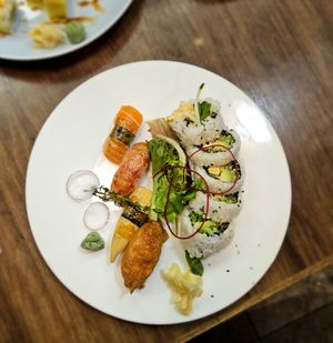 Dynamite combo at Vegan Shoku in Vancouver