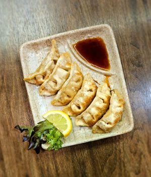 Vegetable Age Gyoza (Deep Fried) at Vegan Shoku in Vancouver