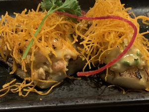 Salmon eggplant  #Veganuary at Vegan Shoku in Vancouver