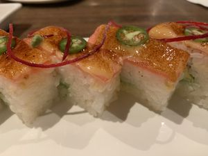Salmon oshi  #Veganuary at Vegan Shoku in Vancouver