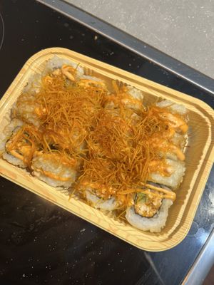 Crunch roll   at Vegan Shoku in Vancouver