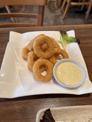 Calamari quite good!  at Vegan Shoku in Vancouver