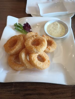 Fried calamari, so good at Vegan Shoku in Vancouver