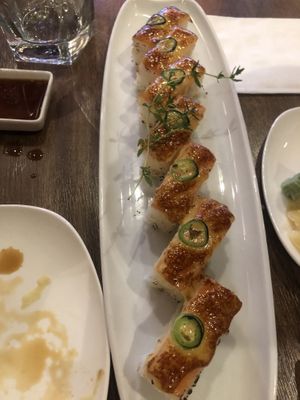 Tuna avocado oshi   at Vegan Shoku in Vancouver