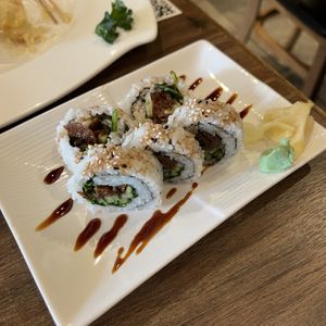 Vegan Beef Teriyaki Roll  at Vegan Shoku in Vancouver