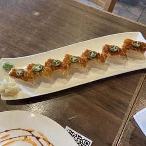 Vegan Crab Oshi  at Vegan Shoku in Vancouver