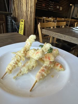 Vegan tempura “prawn"  at Vegan Shoku in Vancouver