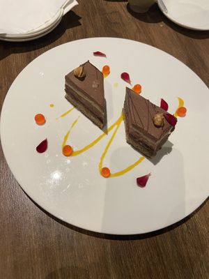Chocolate hazelnut cake  at Vegan Shoku in Vancouver
