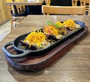 Vegan Eggplant Salmon at Vegan Shoku in Vancouver