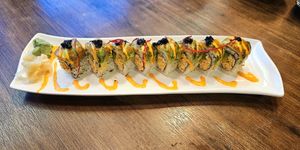 Avocado on Fire Roll at Vegan Shoku in Vancouver