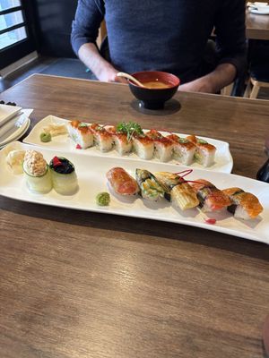 The roll to the far left of the platter was flavourless, the rest were great! #Veganuary at Vegan Shoku in Vancouver