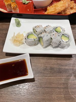 Avocado n vegan cream cheese   at Vegan Shoku in Vancouver