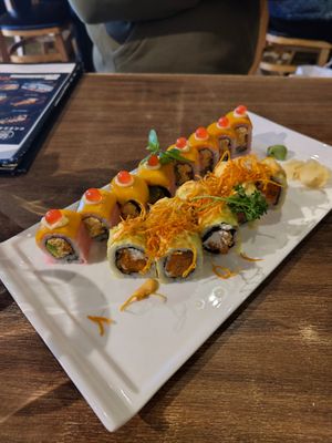 Shoku roll and paradise roll at Vegan Shoku in Vancouver