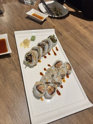 Vegan pork rolls  at Vegan Shoku in Vancouver