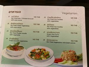 Vegetarian menu  at HKT - Thai Catering in Phuket