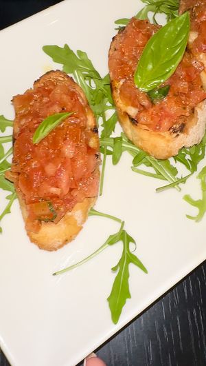 Bruschetta (also so GOOD)  at Positano - JW Marriott Marquis Hotel in Dubai