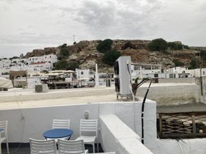 Rooftop dining view  at Gelo Blu in Rhodes