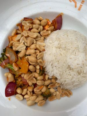 Donburi without the egg & peanuts added   at Wok to Walk in Sao Miguel