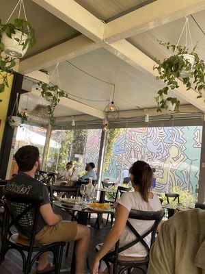 Interior with AC - everyone relaxed  at ArtBurger in Pisa