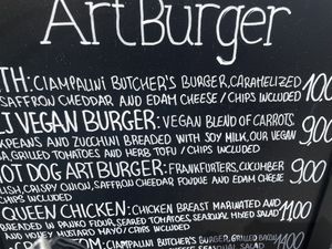 Full menu  at ArtBurger in Pisa