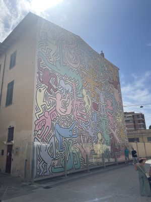 Big Art across the alley!  at ArtBurger in Pisa
