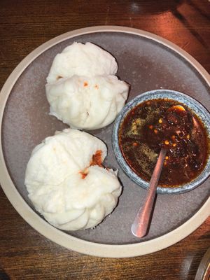 Steamed dumplings  at Magpie in Calgary