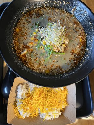 Original miso with rissotto   at REDWHITE BONELESS RAMEN - Studio City in Studio City