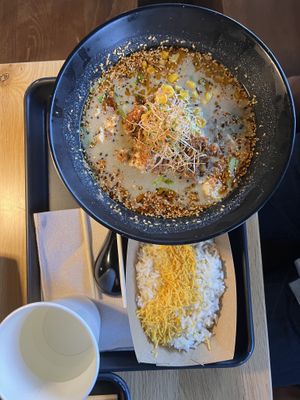 No. 5 Yuzu Sesame with Rice  at REDWHITE BONELESS RAMEN - Studio City in Studio City