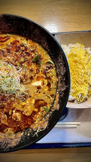 Red hot miso combo! 🌱❤️🌱  at REDWHITE BONELESS RAMEN - Studio City in Studio City