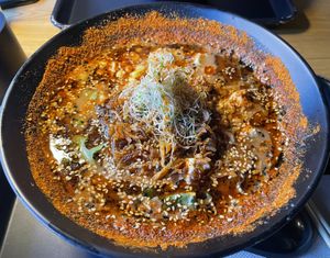 Spicy red miso ramen   at REDWHITE BONELESS RAMEN - Studio City in Studio City