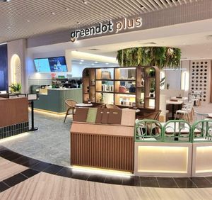 Front view at SIN - Greendot Plus - Jewel in East Singapore