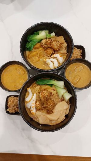 Laksa poached rice at SIN - Greendot Plus - Jewel in East Singapore