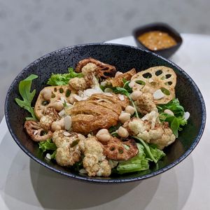 Vegan Crispy Beancurd Skin Salad w Curry Mayo at SIN - Greendot Plus - Jewel in East Singapore