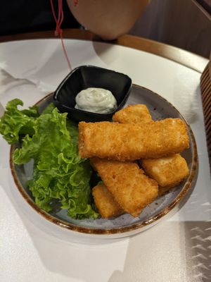 Fish and tartar sauce at SIN - Greendot Plus - Jewel in East Singapore