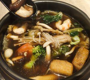 Herbal soup bowl at SIN - Greendot Plus - Jewel in East Singapore