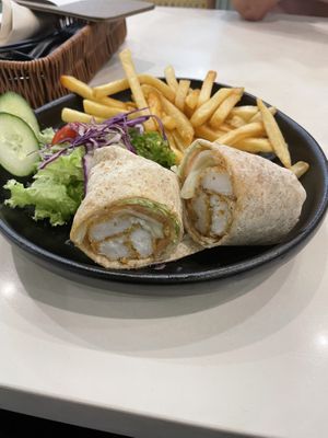 Pic makes wrap look biggerr  at SIN - Greendot Plus - Jewel in East Singapore