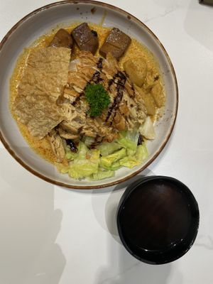 Comes with a soup  at SIN - Greendot Plus - Jewel in East Singapore