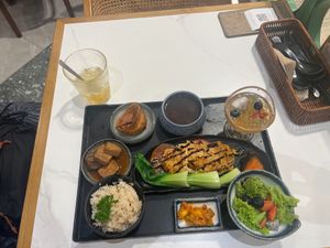 Bean curd Bento was delicious!  at SIN - Greendot Plus - Jewel in East Singapore