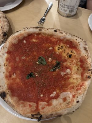 Vegan margarita pizza!  at Rudy's in Birmingham