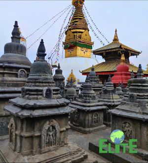 Swoyambhunath ancient Buddhist stupa  at Elite Earth Travel in Kathmandu