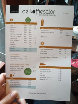 Meny at De Koffiesalon West in Amsterdam