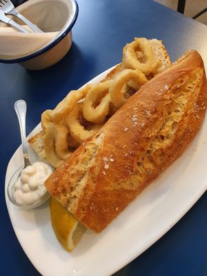 Bocadillo de "calamares" at B13 Bar in Madrid