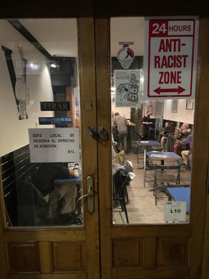 Entrance  at B13 Bar in Madrid