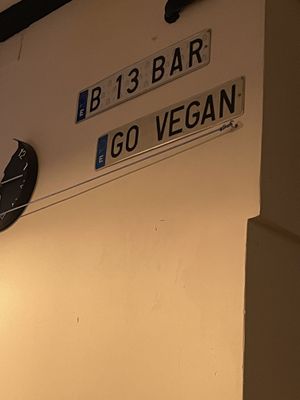 Go vegan  at B13 Bar in Madrid