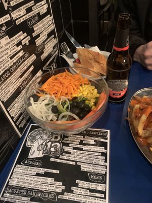 Mixd salad  at B13 Bar in Madrid