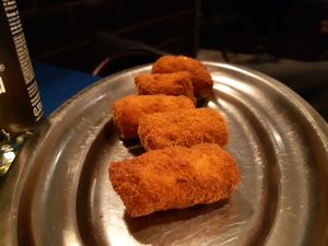 Tapas for 3: Croquettes at B13 Bar in Madrid