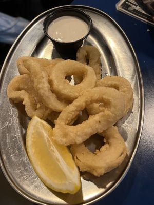 Fried vegan squid  at B13 Bar in Madrid