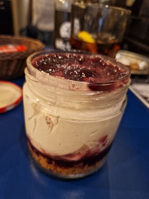 Cheesecake at B13 Bar in Madrid